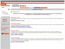 Tablet Screenshot of aidscience.org